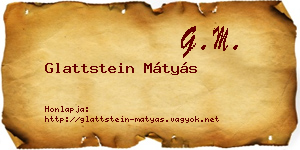 Glattstein Mátyás névjegykártya