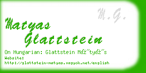 matyas glattstein business card